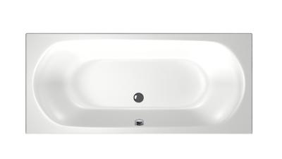 Xenz Cuba Duobad - 180x80x51 - afvoer Midden - acryl - wit 6828-01