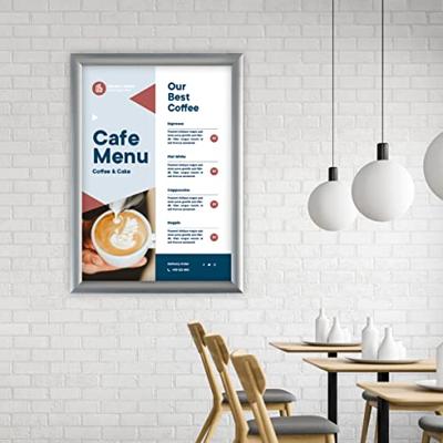 Europel clicklijst, lijst 25mm A1, zilverkleurig posterframe