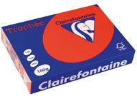 Clairefontaine Trophée Intens, gekleurd papier, A4, 160 g, 250 vel, koraalrood - thumbnail