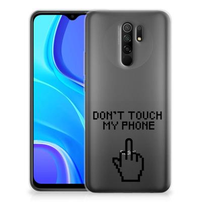 Xiaomi Redmi 9 Silicone-hoesje Finger Don't Touch My Phone Xiaomi Redmi 9 Silicone-hoesje Finger Don't Touch My Phone