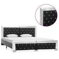vidaXL Bedframe kunstleer zwart 160x200 cm - thumbnail