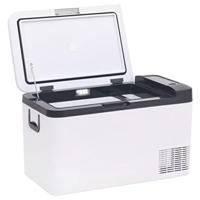 VidaXL Koelbox met handvat 18 l pp & pe zwart en wit - thumbnail