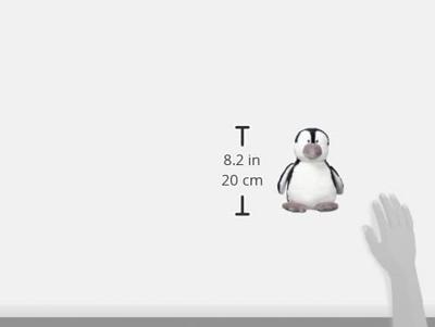 Nici pluchen knuffel pinguin, 20cm