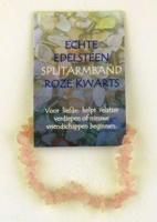 Steengoed Splitkralen armband roze kwarts op kaart 1 Stuks - thumbnail