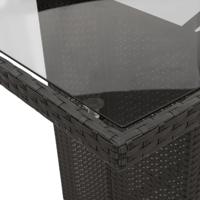 9-delige Tuinset poly rattan zwart - thumbnail