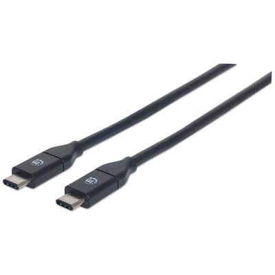 Manhattan 354899 USB-kabel USB 3.2 Gen2 USB-C stekker, USB-C stekker 0.50 m Zwart