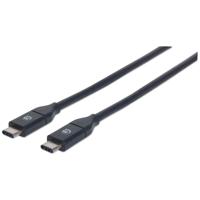 Manhattan 354899 USB-kabel USB 3.2 Gen2 USB-C stekker, USB-C stekker 0.50 m Zwart - thumbnail
