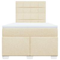 Boxspring met matras stof crèmekleurig 120x200 cm - thumbnail