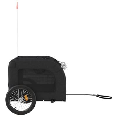 VidaXL Hondenfietstrailer oxford stof en ijzer zwart