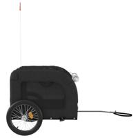 VidaXL Hondenfietstrailer oxford stof en ijzer zwart - thumbnail