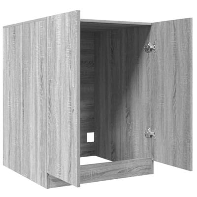 Wasmachinekast 71x71,5x91,5 cm grijs sonoma eikenkleurig - thumbnail