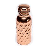 Koperen Waterfles Gehamerd - 500 ml - thumbnail