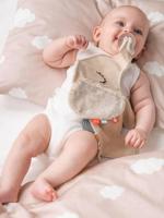 Knuffel met fopspeenbevestiging Elphee DONE BY DEER zandbeige - thumbnail