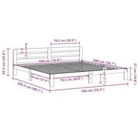 Bedframe zonder matras massief grenenhout wasbruin 180x200 cm - thumbnail