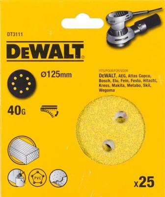 DeWALT DT3111 P40 Schuurschijf 125mm VE=25