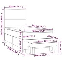 Boxspring met matras stof blauw 100x200 cm - thumbnail