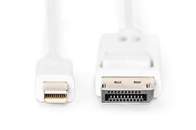 Digitus AK-340102-030-W DisplayPort-kabel Mini-displayport / DisplayPort Adapterkabel Mini DisplayPort-stekker, DisplayPort-stekker 3.00 m Wit Digitus AK-340102-030-W DisplayPort-kabel Mini-displayport / DisplayPort Adapterkabel Mini DisplayPort-stekker, DisplayPort-stekker 3.00 m Wit