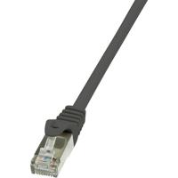 LogiLink CP1093S RJ45 Netwerkkabel, patchkabel CAT 5e F/UTP 10.00 m Zwart Snagless 1 stuk(s) - thumbnail