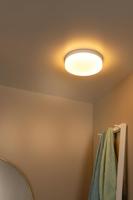Lucide BISKIT - Plafonnière Badkamer - Ø 28 cm - LED - 1x18W 2700K - IP44 - Bewegingssensor - Wit - thumbnail