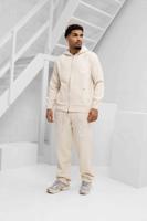 Croyez Fluffy Essence Knit Zip Hoodie Heren Beige - Maat XS - Kleur: Beige | Soccerfanshop - thumbnail