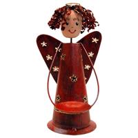 Metalen Oranje Engel (20 x 13 cm) - thumbnail