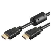 HDMI kabel - 1.4 - High Speed - Geschikt voor 4K Ultra HD 2160p en 3D-weergave - Beschikt over Ethernet - Ferrietkern - 2 meter - Korte HDMI kabel - Zwart - thumbnail