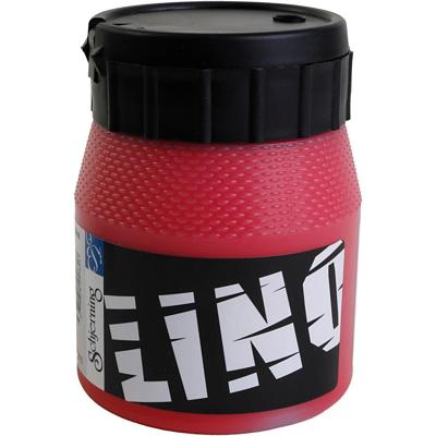 Creativ Company Linoleum verf, rood, 250 ml/ 1 doosje