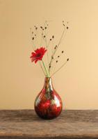 Dazzle vaas Ø12xH18cm ruby rood - thumbnail