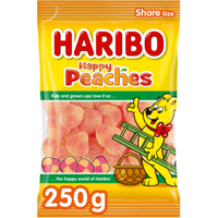 Snoep haribo perziken zak 250gr - thumbnail