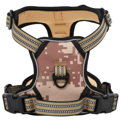 VidaXL Hondentuigje met riem en halsband verstelbaar l camouflagebruin VidaXL Hondentuigje met riem en halsband verstelbaar l camouflagebruin