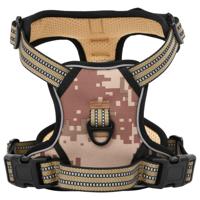 VidaXL Hondentuigje met riem en halsband verstelbaar l camouflagebruin - thumbnail