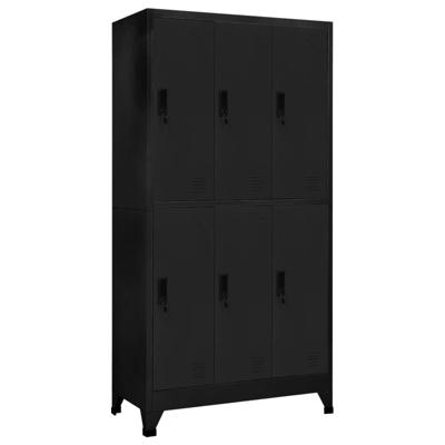 Lockerkast 90x45x180 cm staal zwart