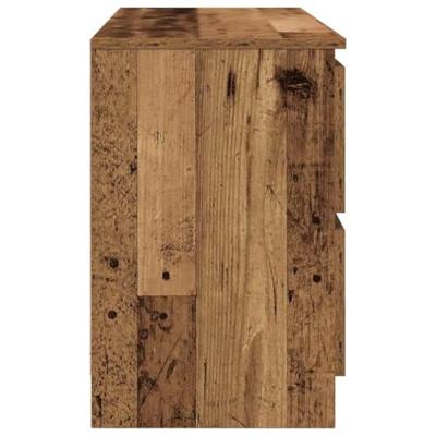 Tv-meubel 100x35x54 cm bewerkt hout oud houtkleurig