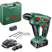 Bosch Groen Uneo Maxx 18V Li-Ion accu SDS-Quick boorhamer set in koffer met 1 x 2,5Ah accu - 060395230F - thumbnail