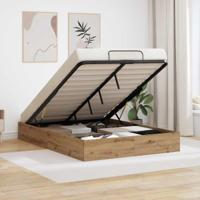 Ottoman Bedframe Ambachtelijk eiken 193 x 120 x 25 cm - thumbnail