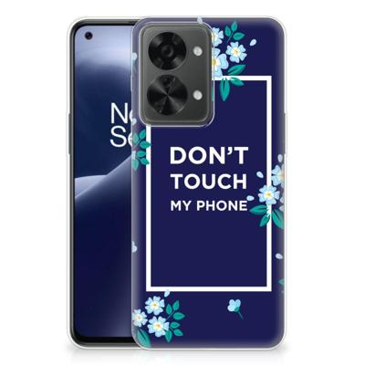OnePlus Nord 2T Silicone-hoesje Flowers Blue DTMP OnePlus Nord 2T Silicone-hoesje Flowers Blue DTMP