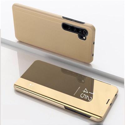 Voor Xiaomi Note 10 Pro plated mirror horizontale Flip lederen cover met stand mobiele telefoon holster (goud) Voor Xiaomi Note 10 Pro plated mirror horizontale Flip lederen cover met stand mobiele telefoon holster (goud)