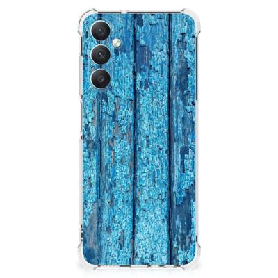 Samsung Galaxy A05s Stevig Telefoonhoesje Wood Blue Samsung Galaxy A05s Stevig Telefoonhoesje Wood Blue