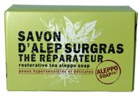 Aleppo Soap Co Aleppo zeep met thee in doosje (150 gr) - thumbnail