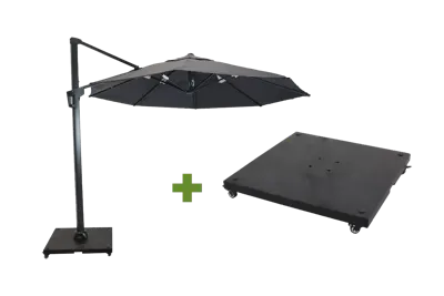 Virgoflex 3,5m antraciet met verrijdbare 90kg voet