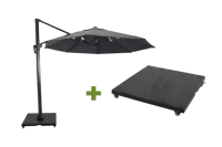 Virgoflex 3,5m antraciet met verrijdbare 90kg voet - thumbnail