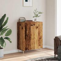 Dressoir 69,5x34x90 cm bewerkt hout oud houtkleurig - thumbnail