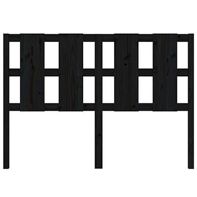 Hoofdbord 125,5x4x100 cm massief grenenhout zwart