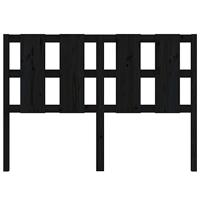 Hoofdbord 125,5x4x100 cm massief grenenhout zwart - thumbnail