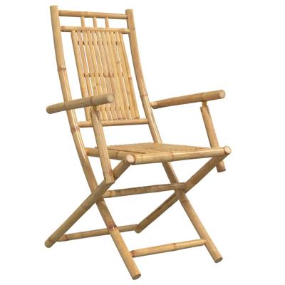 Tuinstoelen 8 st inklapbaar 53x66x99 bamboe - thumbnail