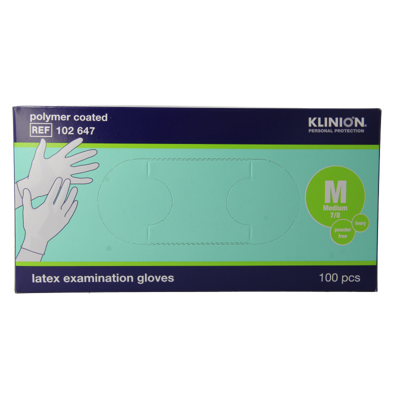 Onderzoekshandschoen prot latex maat M poedervrij 100 Stuks