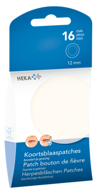 Heka Koortsblaaspatches 12mm 16 Stuks