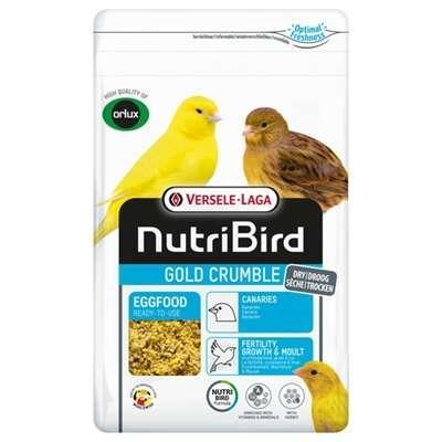 Versele-Laga NutriBird Gold Crumble Kanaries | 1 kg | Droog eivoer | Ondersteunt groei en rui | Verrijkt met lysine en methionine