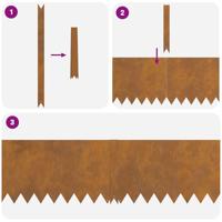 Tuinrand 50 pcs Bruin 100 x 0.05 x 20 cm Cortenstaal - thumbnail