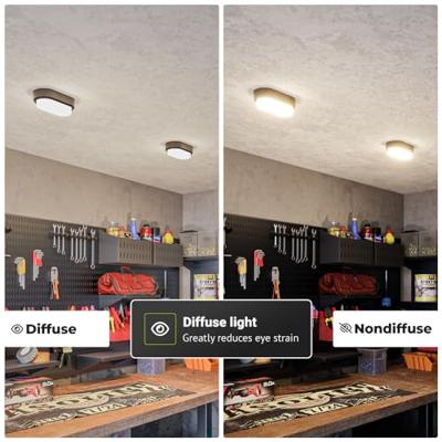 Set van 4 C-Series - LED Plafondlamp zwart ovaal - Wandlamp - Scheepslamp - IP54 - 12W - 1160lm - 4000K neutraal wit - voor binnen en buiten